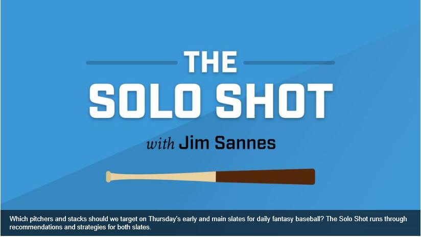 Daily Fantasy Baseball Podcast: The Solo Shot, Thursday 7/6/17 – numberFire
